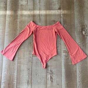 Express One Eleven Bell Sleeve Off the Shoulder Bodysuit